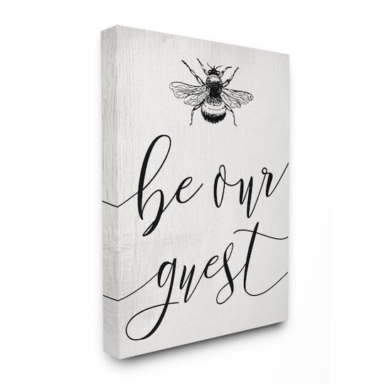 Stupell Industries Be Our Guest Canvas Wall Accent